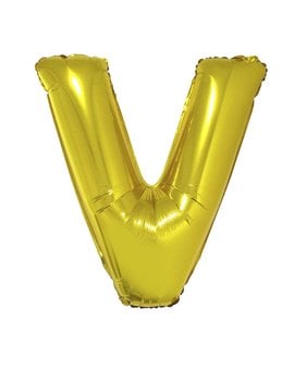 Letter V Folieballon Goud 40inch