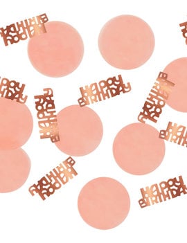 Happy Birthday Tafelconfetti| Rosé/ Roze Elegant