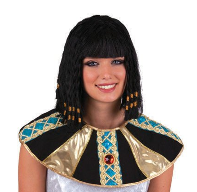 Cleopatra Pruik Zwart | Kort