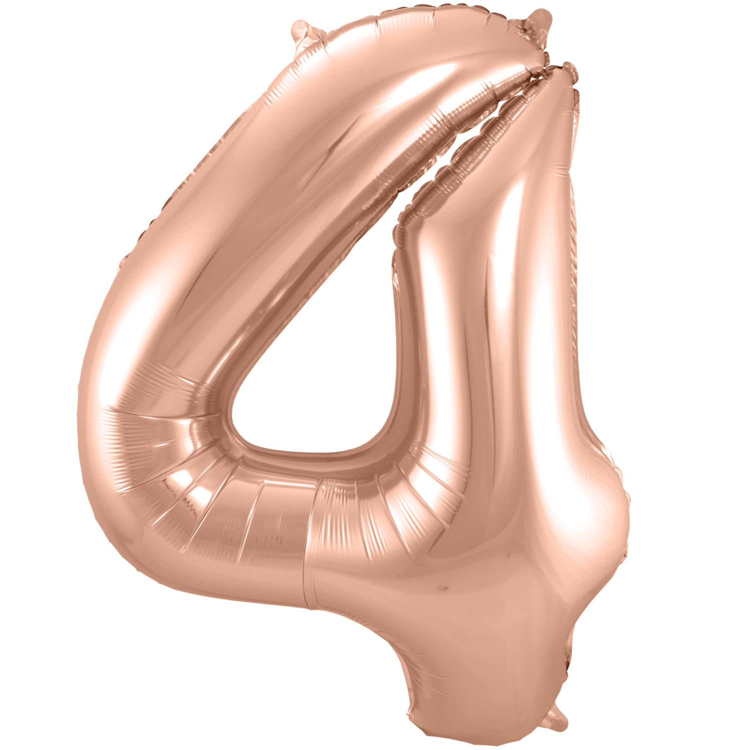 Cijfer 4  Folieballon Rosé Gold | 86cm