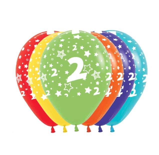 Sempertex Ballonnen Multicolor 12 Stuks | Cijfer 2