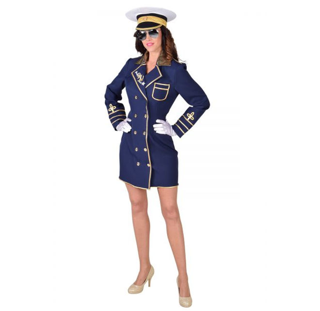 Kapiteinsvrouw Navy | Dameskostuum