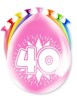 Verjaardag Ballonnen Multicolor 8 Stuks | Cijfer 40