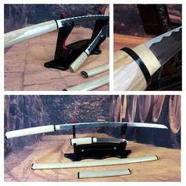 Shirasaya damast samurai zwaarden set