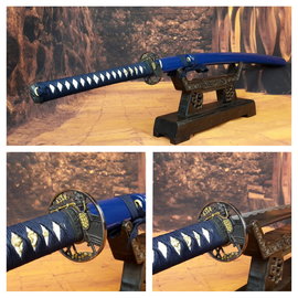 Blauw samurai zwaard N