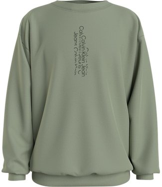 Calvin Klein SMALL REPEAT INST. LOGO SWEATER EARTH SAGE