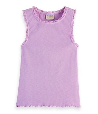 Scotch & Soda Fitted rib tank-top orchid