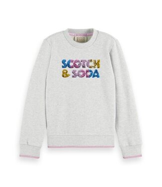 Scotch & Soda Regular-fit artwork sweater grey