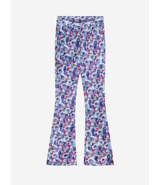 Nik & Nik Velvet Flower Flared Pants Violet