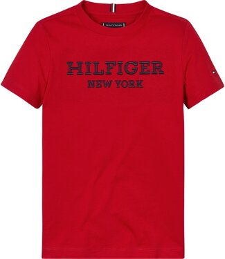 Tommy Hilfiger NEW MONOTYPE TEE S/S Fierce Red