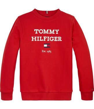 Tommy Hilfiger TH LOGO SWEATSHIRT FIERCE RED