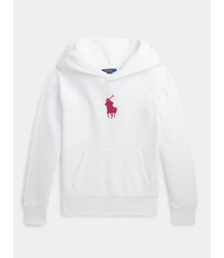 Polo Ralph Lauren Hoody white big pony pink