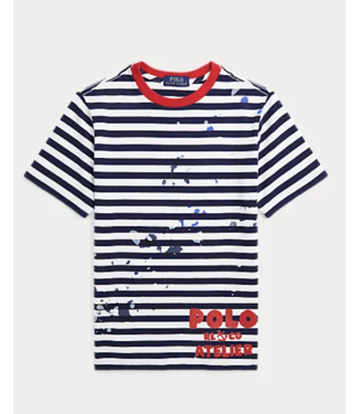 Polo Ralph Lauren SS t-shirt navy stripe paint