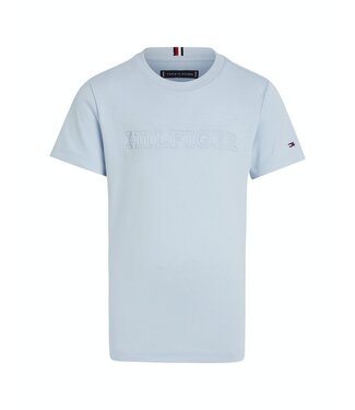 Tommy Hilfiger DEBOSSED MONOTYPE TEE BREEZY BLUE