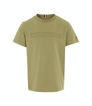 Tommy Hilfiger DEBOSSED MONOTYPE TEE FADED OLIVE