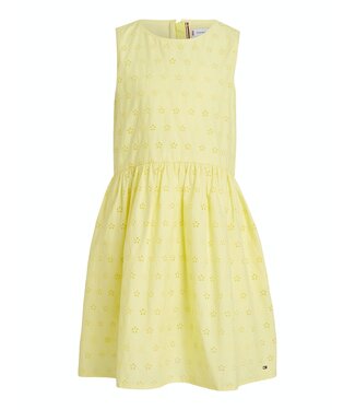 Tommy Hilfiger BRODERIE ANGLAISE DRESS YELLOW