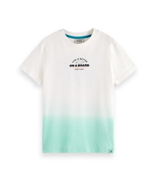 Scotch & Soda Relaxed-fit Dip-Dyed T-shirt white