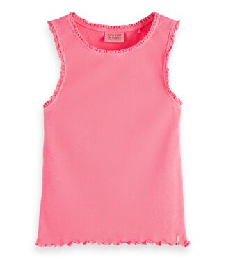 Scotch & Soda Fitted ribbed tank top pink