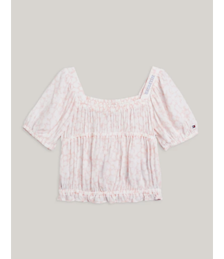 Tommy Hilfiger DITSY FLOWER PRINT TOP WHIMSY PINK