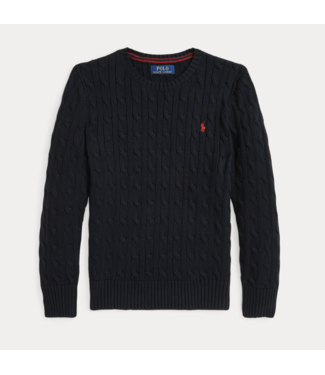 Ralph Lauren LS CABLE CN SWEATER polo black