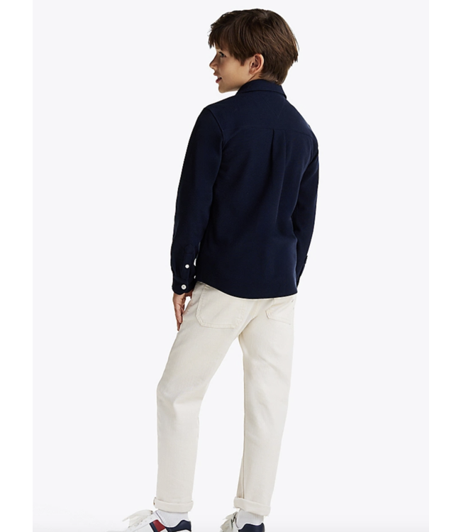 Tommy Hilfiger MICRO WAFFLE REG SHIRT NAVY