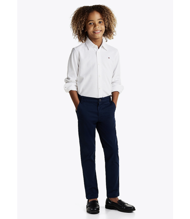 Tommy Hilfiger MICRO WAFFLE REG SHIRT WHITE