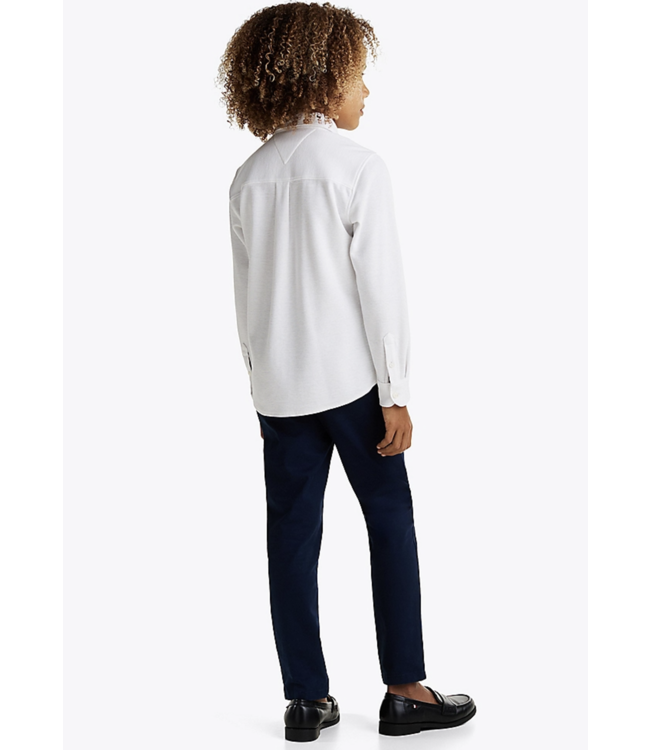 Tommy Hilfiger MICRO WAFFLE REG SHIRT WHITE