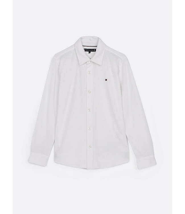 Tommy Hilfiger MICRO WAFFLE REG SHIRT WHITE