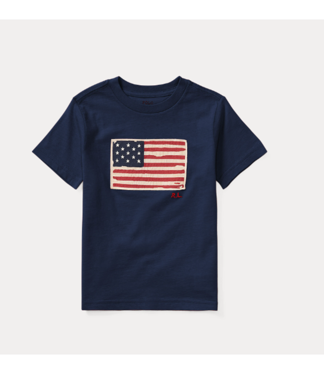 Ralph Lauren Flag t-shirt cruise navy boys