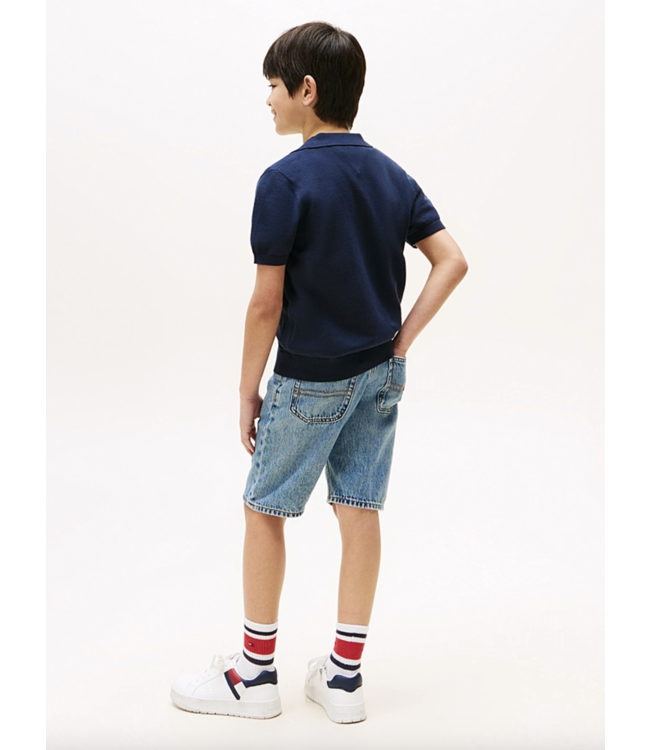 Tommy Hilfiger COTTON POLO SWEATER NAVY