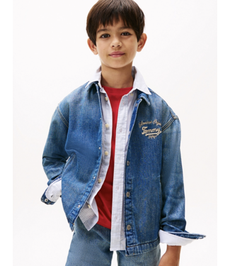 Tommy Hilfiger EMB SHACKET MID BLUE JACKET ISLANDBLUE