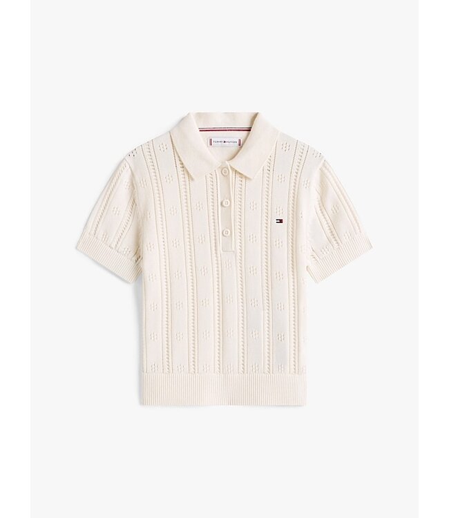 Tommy Hilfiger POINTELLE POLO SS IVORY