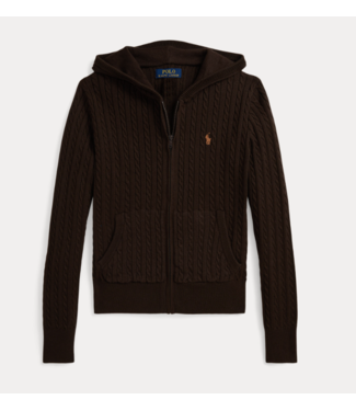 Ralph Lauren MINI CABLE VEST CIRCUIT BROWN