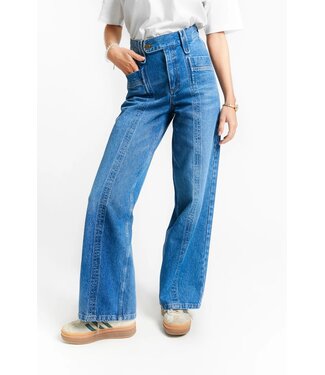 INDEE WIDE LEG HIGH WAISTED JEANS TROUSERS DENIM