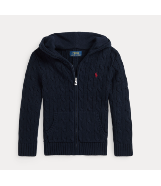 Ralph Lauren CABLE HOODED VEST RL NAVY/C3807