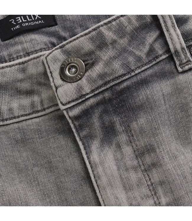Rellix 2615 Straight Wide Fit Jeans Used Grey Denim