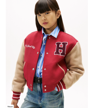 Tommy Hilfiger LETTERMAN VARSITY JACKET Ruby Rhubarb