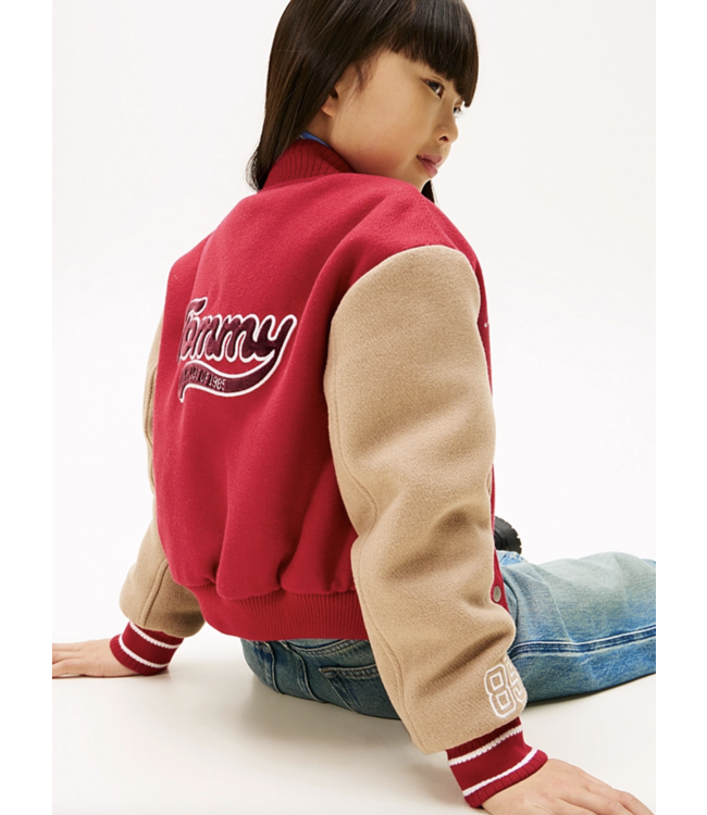 Tommy Hilfiger LETTERMAN VARSITY JACKET Ruby Rhubarb