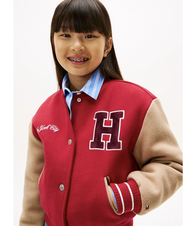 Tommy Hilfiger LETTERMAN VARSITY JACKET Ruby Rhubarb