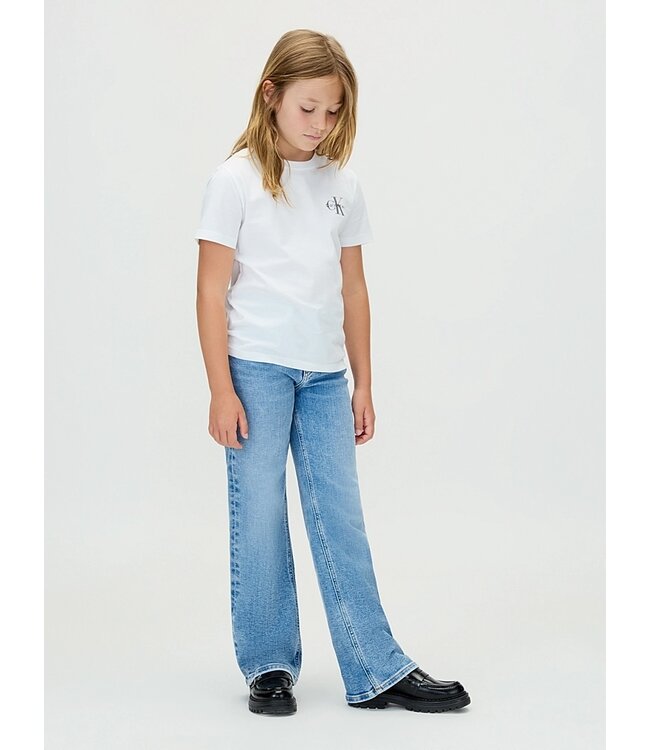 Calvin Klein HR WIDE LEG Ocean Blue Stretch