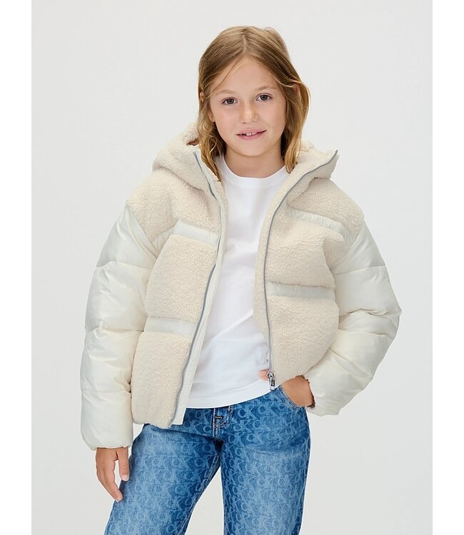 Calvin Klein TEDDY SHINY PUFFER JACKET Whitecap Gray