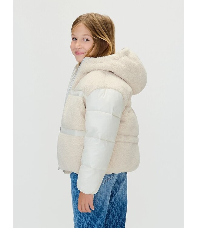 Calvin Klein TEDDY SHINY PUFFER JACKET Whitecap Gray