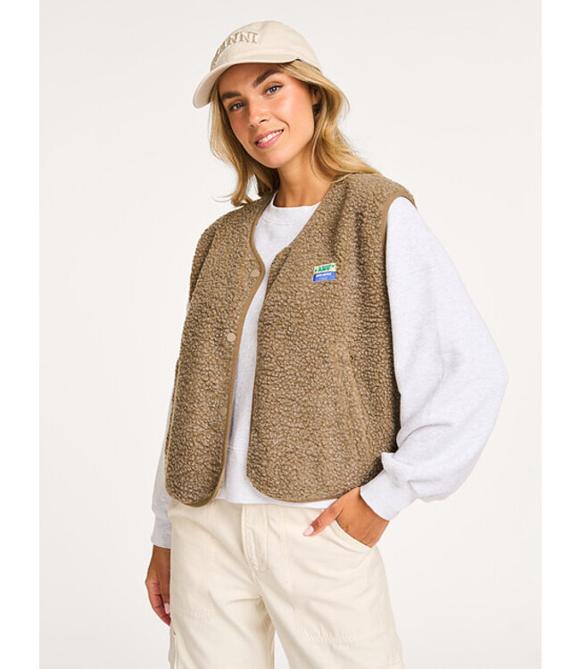 American Vintage TEDDY GILET MUSCADE CHINE