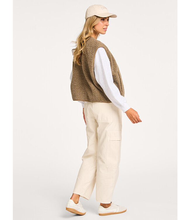 American Vintage TEDDY GILET MUSCADE CHINE