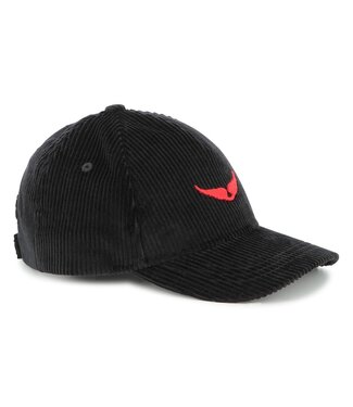 Zadig & Voltaire Cap corduroy zwart
