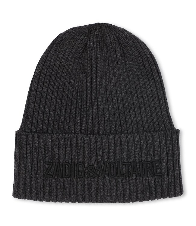 Zadig & Voltaire Knitted beanie grijs