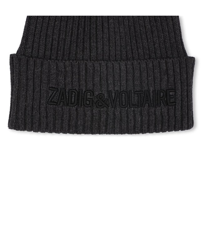 Zadig & Voltaire Knitted beanie grijs