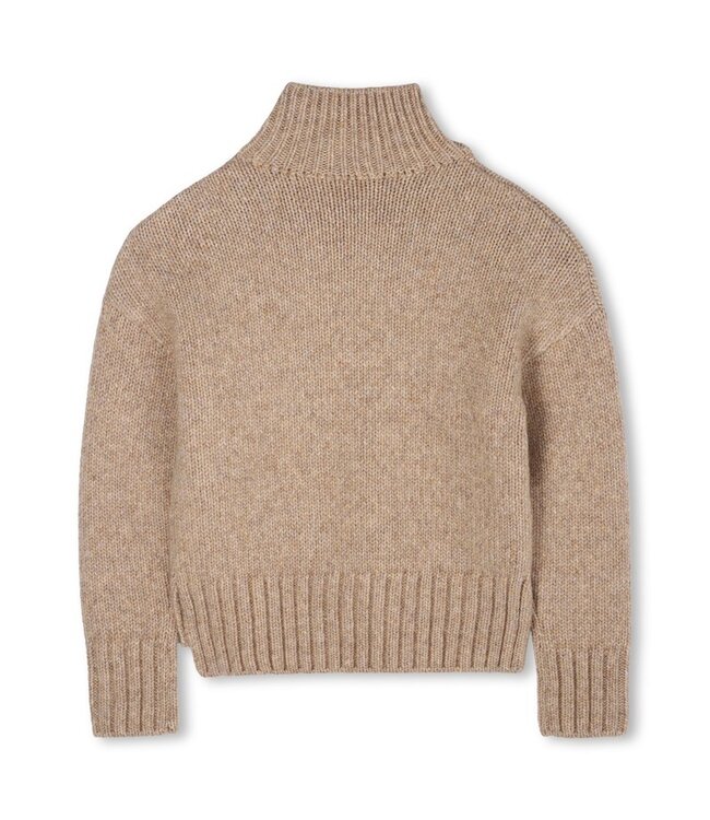 Zadig & Voltaire High neck knit wool sweater bruin