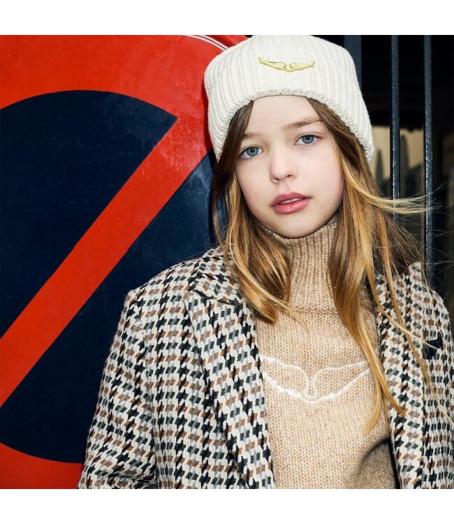 Zadig & Voltaire High neck knit wool sweater bruin