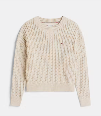 Tommy Hilfiger CABLE SWEATER Malted Milk Heather